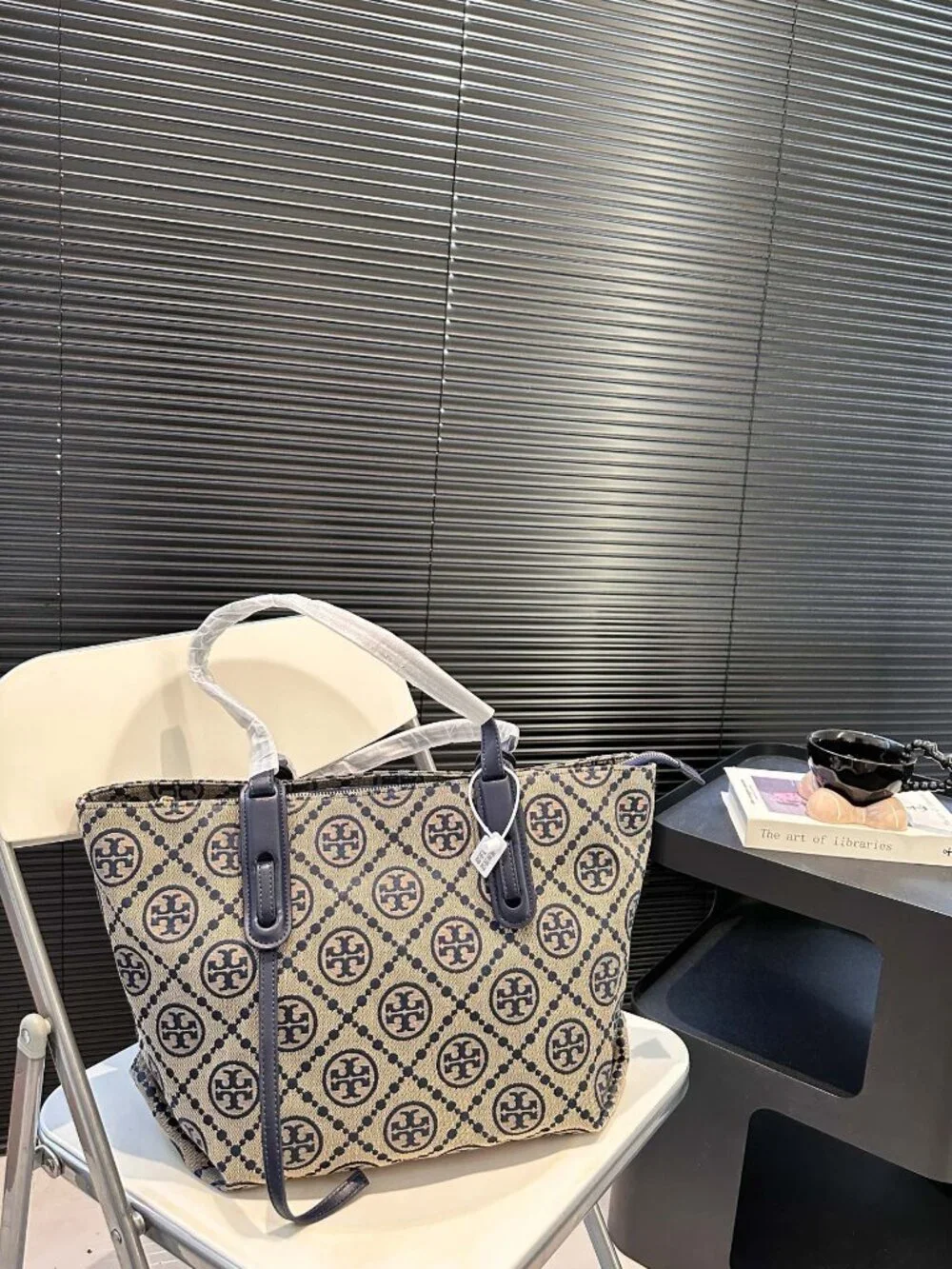 Tory Burch T Monogram Jacquard Large Zip Tote Bag